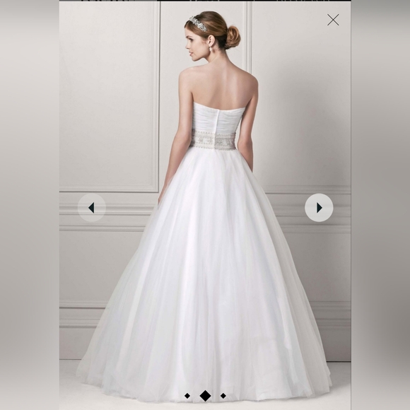 Oleg Cassini Princess A-Line Wedding Dress Plus Size 22 (Used) - Picture 2 of 10